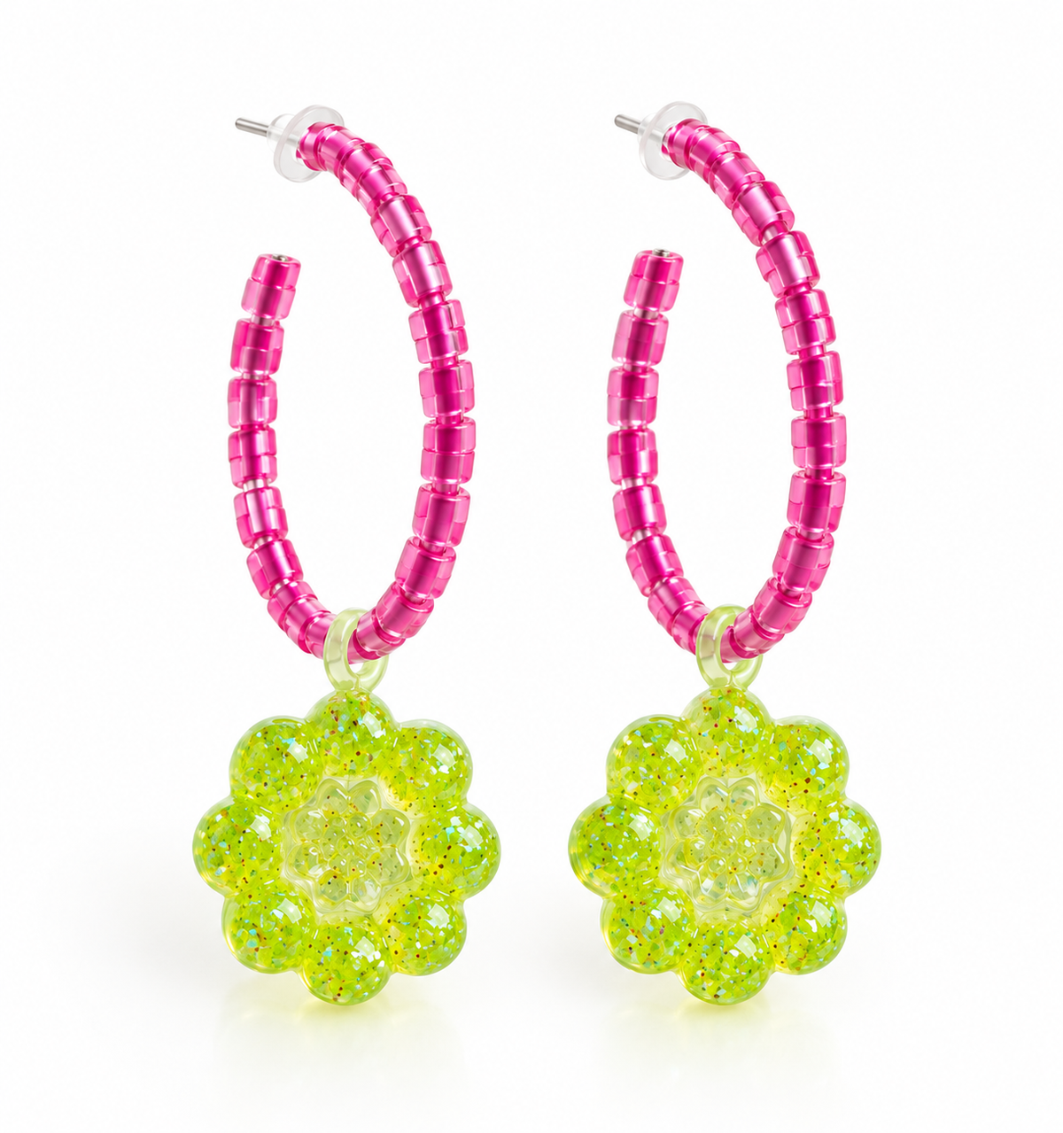 Boom Eclat Beaded Hoop Earrings