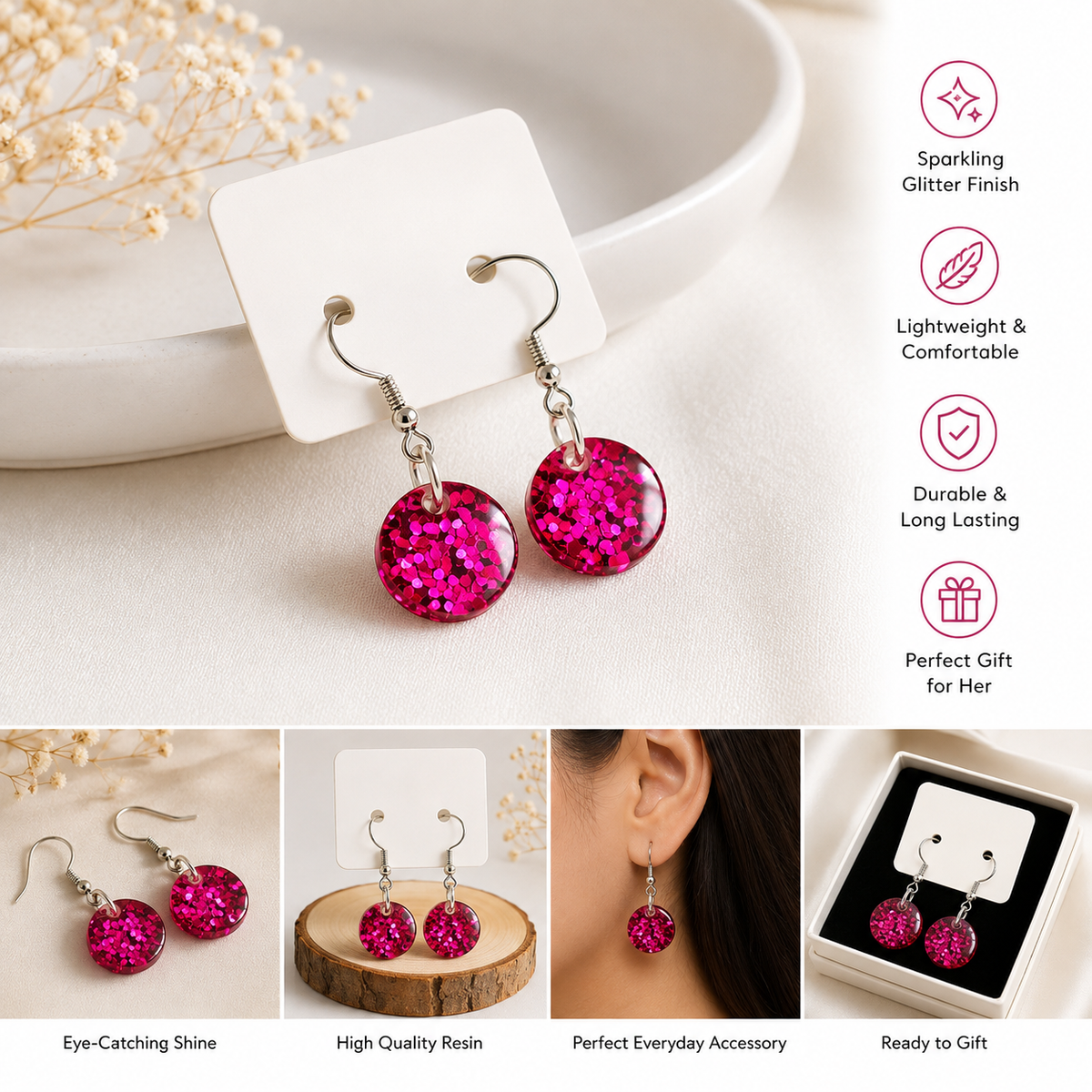 Rosé Radiance Earrings