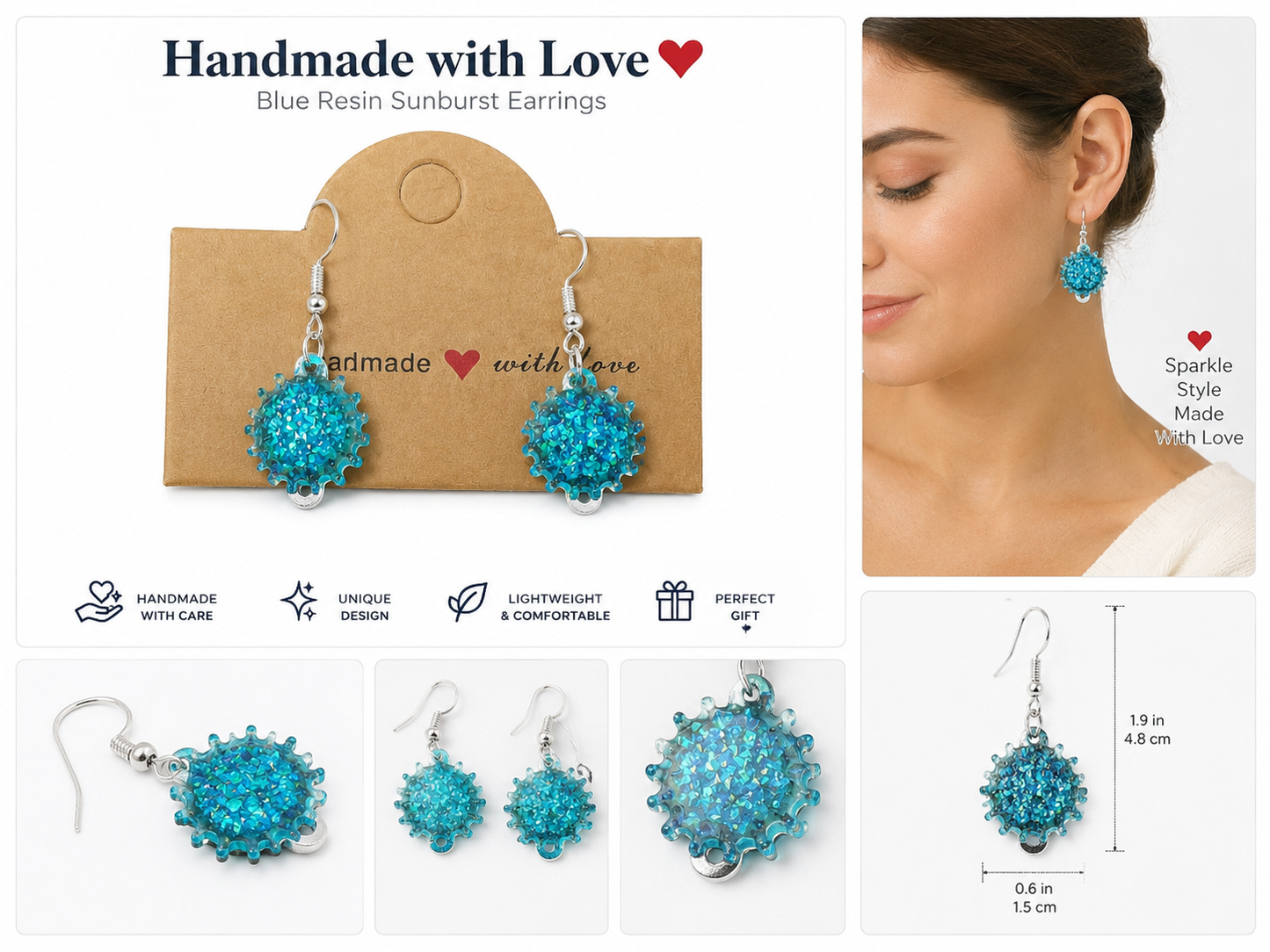 Aqua Stardust Earrings