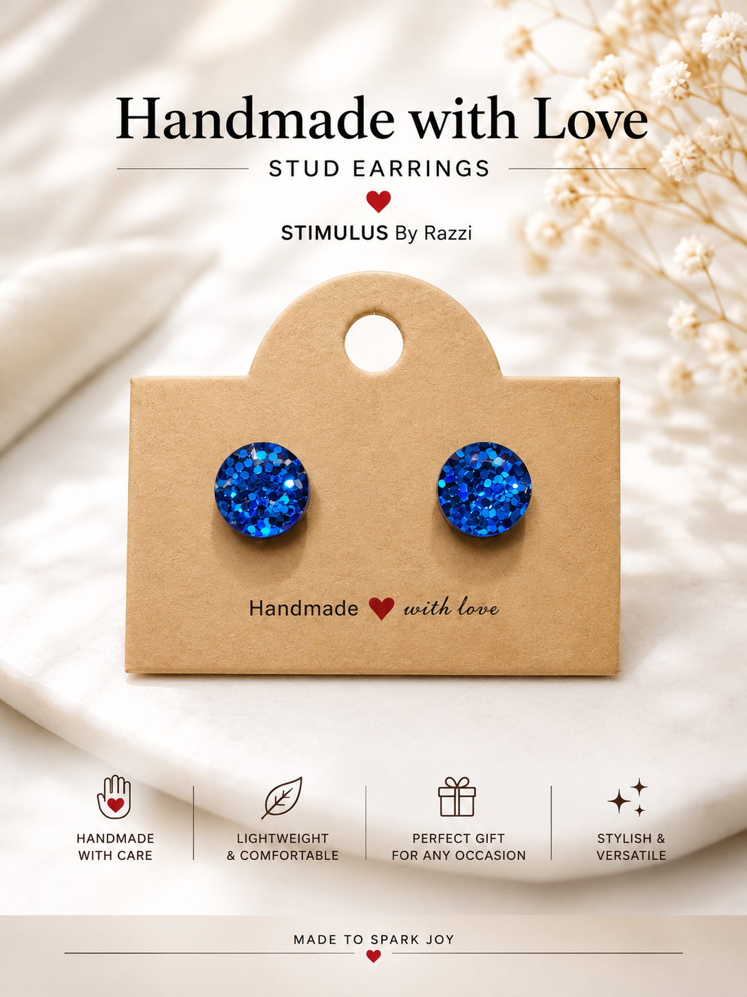 Midnight Sapphire Studs