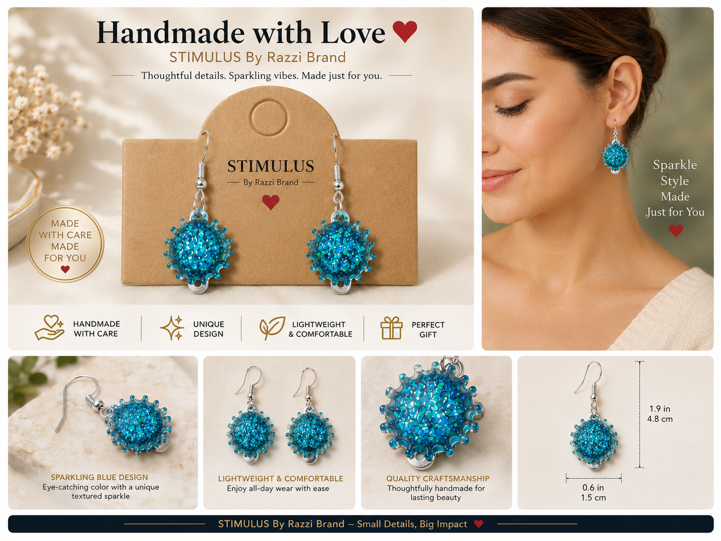 Aqua Stardust Earrings