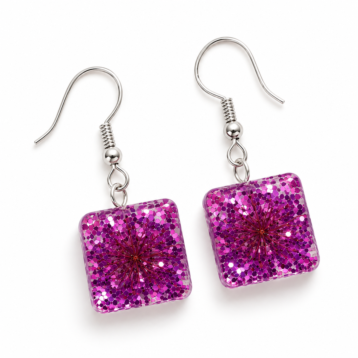 Violet Stardust Bloom Earrings