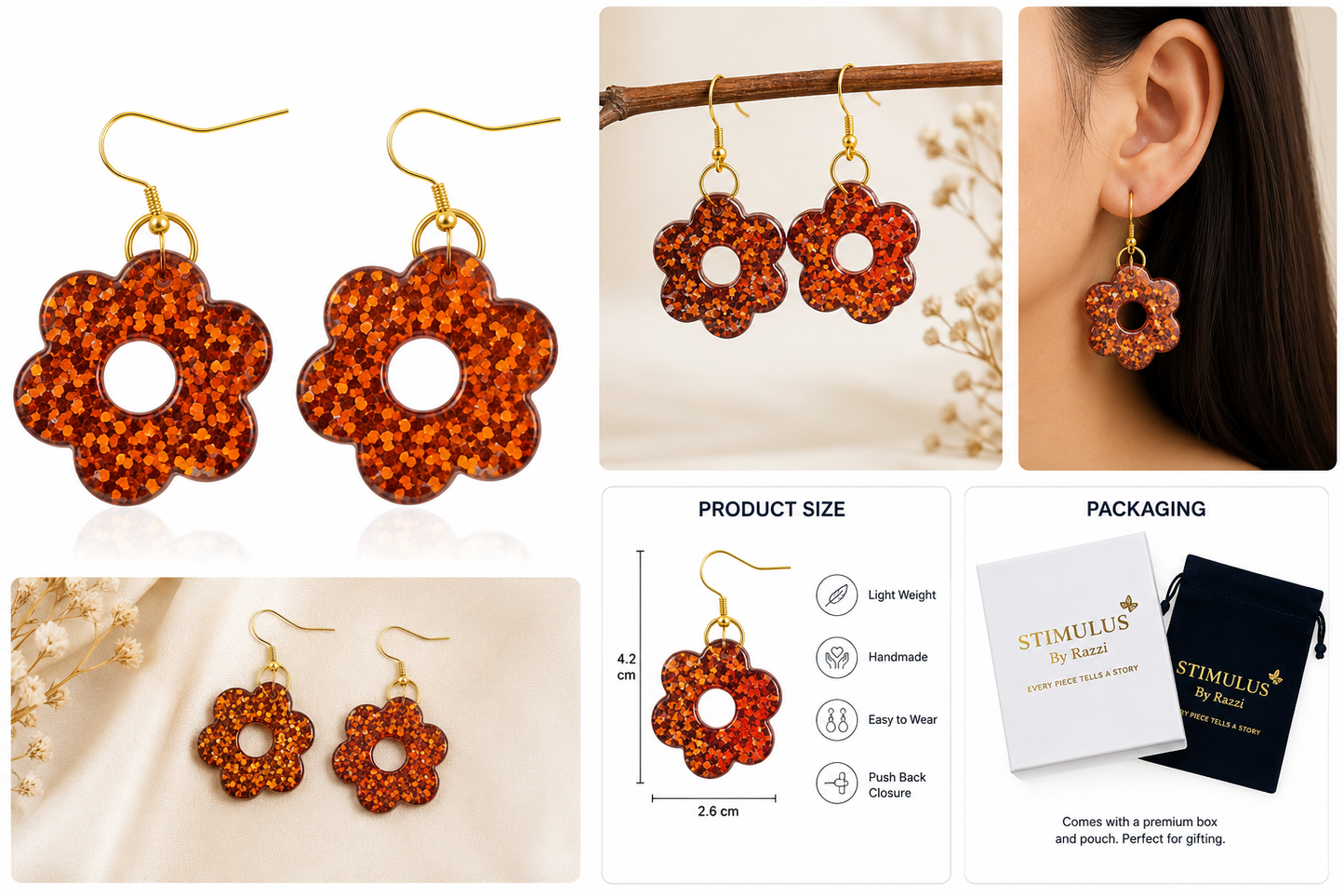 Bloom Éclat Orange Earring