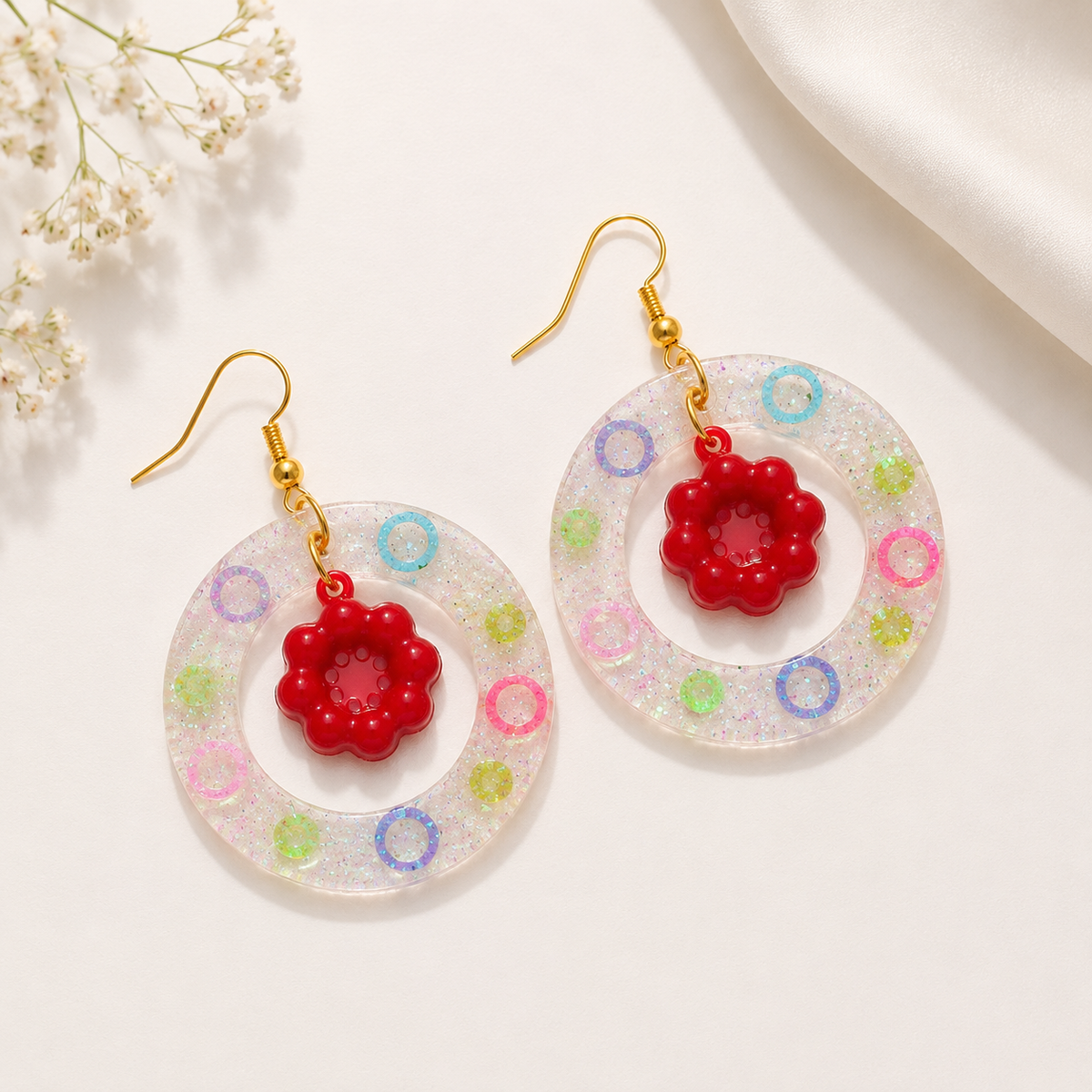 Carnival Bloom Hoops