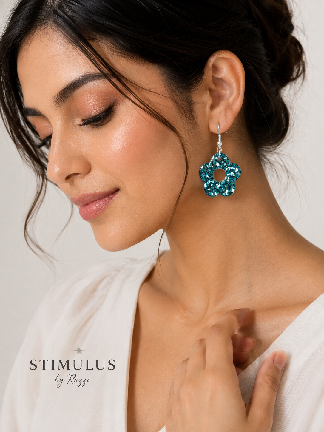 Teal Éclat Earrings