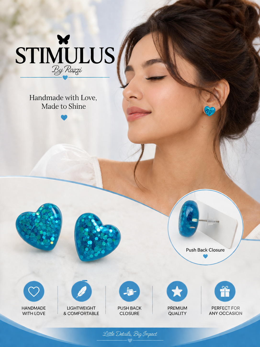 Twinkle Heart Studs