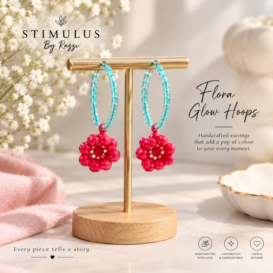 Flora Glow Hoop Earrings