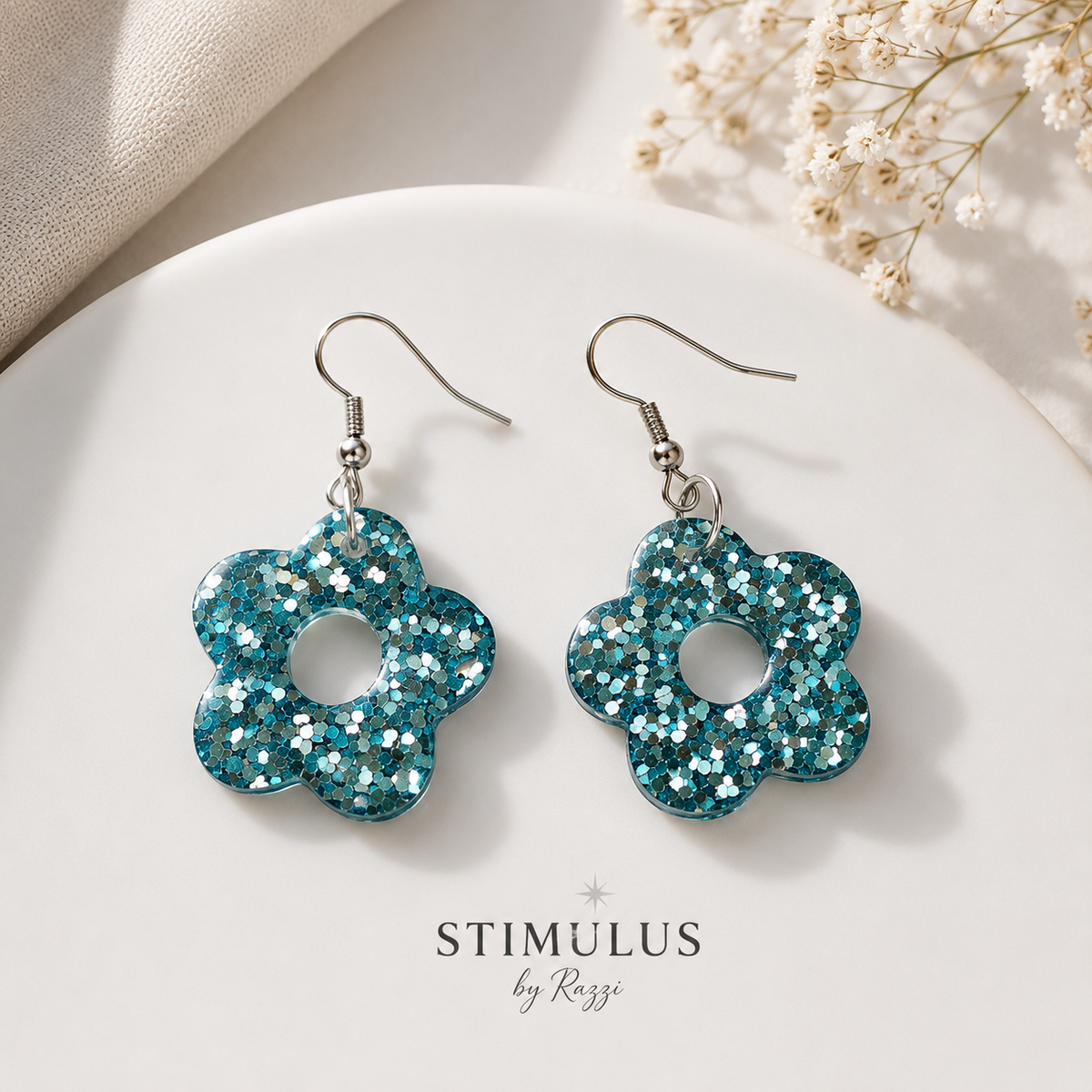 Teal Éclat Earrings