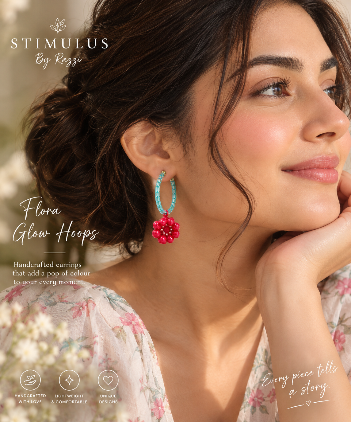 Flora Glow Hoop Earrings